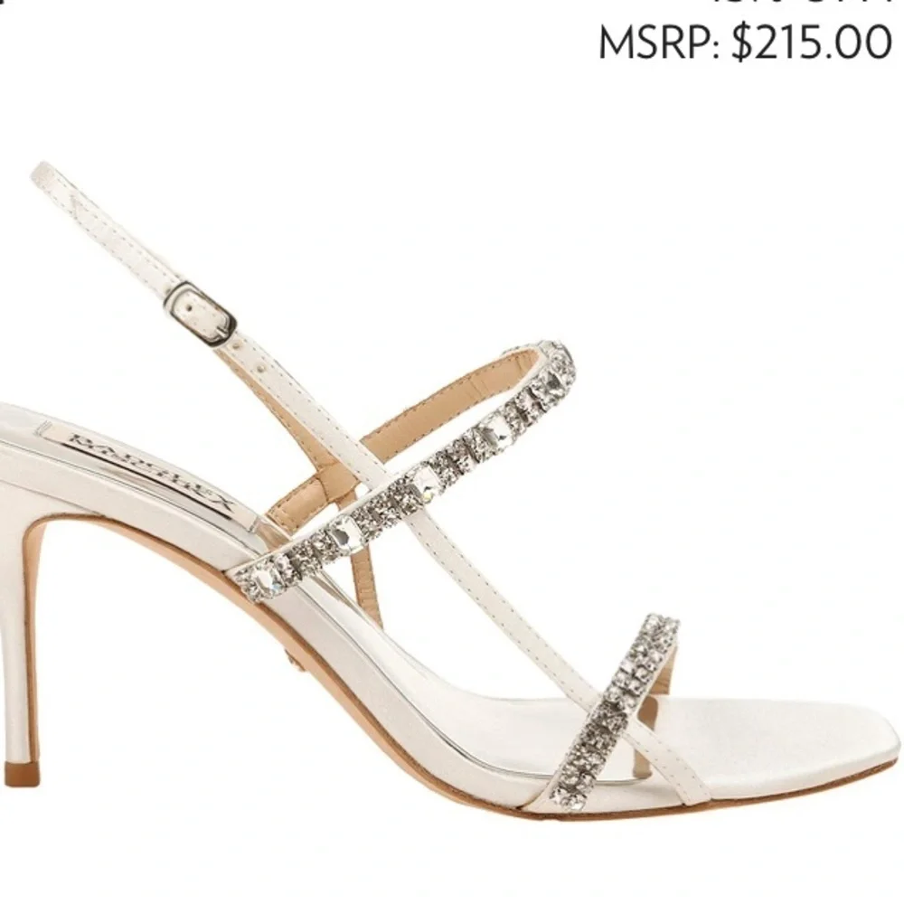 New Badgley Mischka Zane Strappy Satin Sandal Heels size 10 Bridal